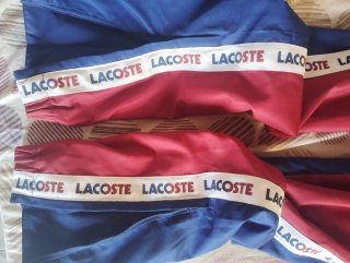 Pantalón deportivo Lacoste rojo y azul