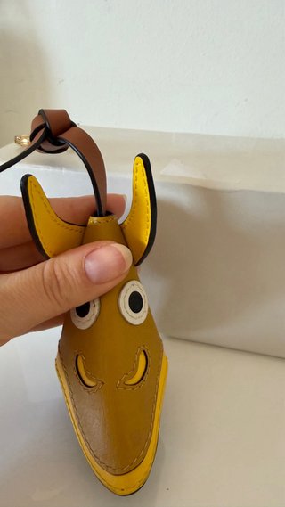 Llavero Loewe Animal Cara Marrón y Amarillo