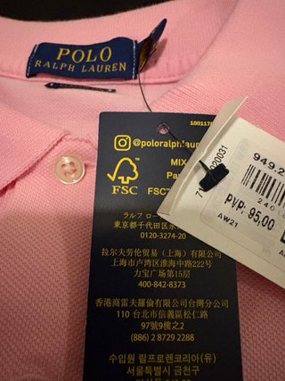 Polo Ralph Lauren Rosa Talla L