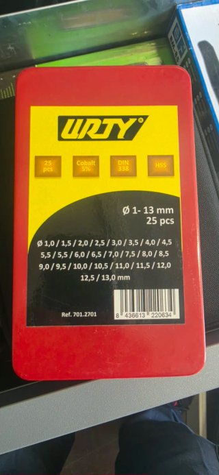 Brocas Cobalto URTY 1-13mm 25uds