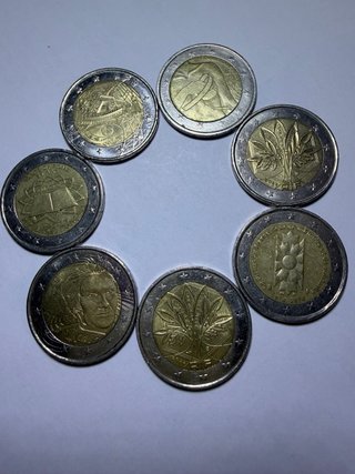 Lote 7 monedas 2€ Francia