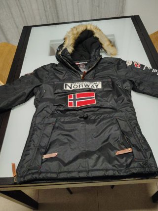 Chaqueta Geographical Norway Negra y Roja