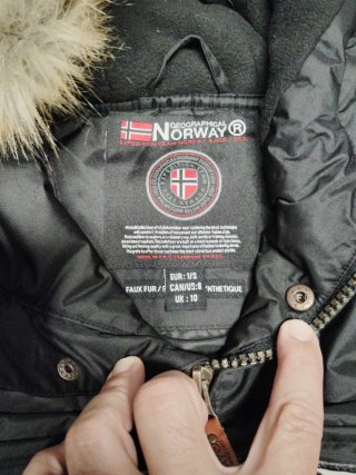 Chaqueta Geographical Norway Negra y Roja