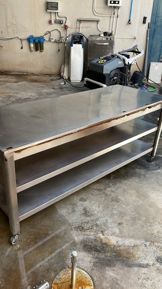 Mesa de trabajo de acero inoxidable