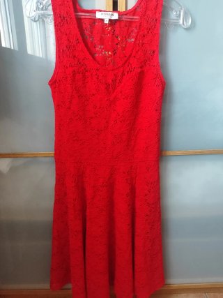 Vestido Morgan Rojo Encaje