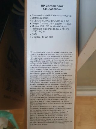 HP Chromebook 14a-na0006ns 64GB