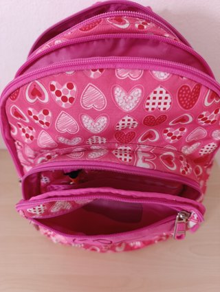 Mochila TOTTO Niña Rosa Corazones Grande