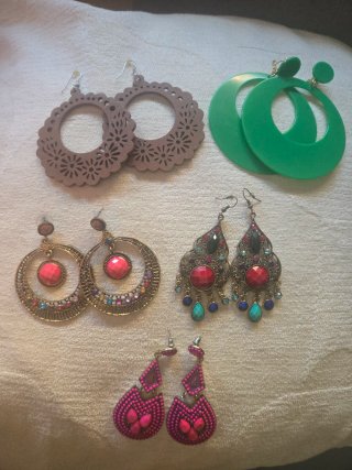Pendientes flamenca varios colores