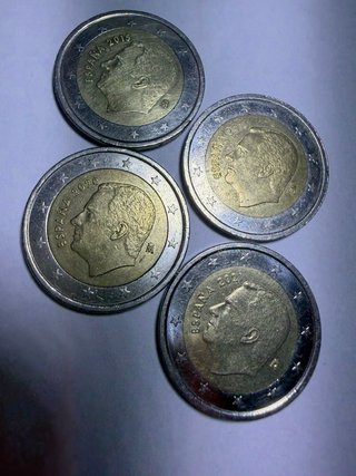 Lote 4 monedas 2€ Rey Felipe VI España