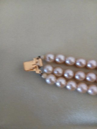 Pulsera vintage perlas y esmeralda