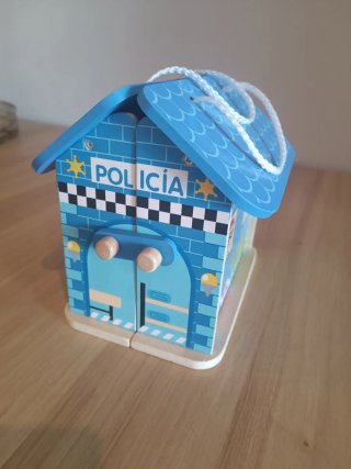 Maletín Comisaría Policía Madera Juguete