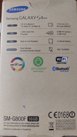 Samsung Galaxy S5 mini bianco funzionante