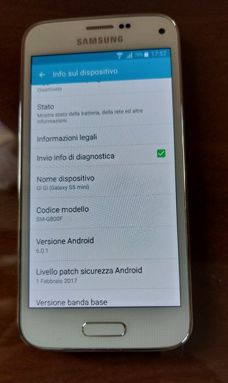Samsung Galaxy S5 mini bianco funzionante