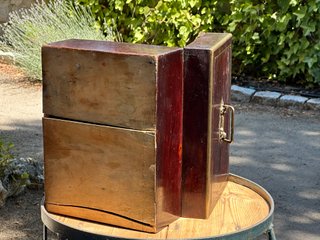 ANTIGUA CAJA TOCADOR NAPOLEÓN III 1860 A RESTAURAR