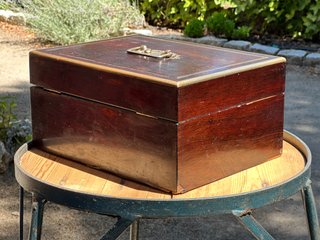 ANTIGUA CAJA TOCADOR NAPOLEÓN III 1860 A RESTAURAR