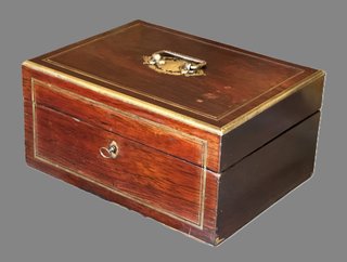 ANTIGUA CAJA TOCADOR NAPOLEÓN III 1860 A RESTAURAR