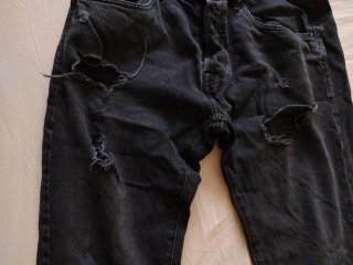 Pantaloni jeans Jack & Jones neri strappati