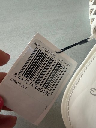 Zapatos Mango Talla 37 Troquelados Blancos