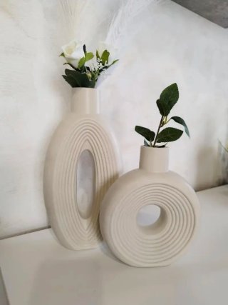 Set 2 vasi per fiori arredo casa porta fiori