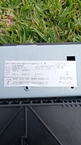 Placa de inducción Balay