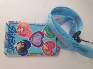Lanyard HUNTRX Rosa com Desenho
