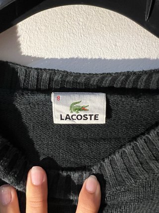 Jersey Lacoste Negro Hombre Vintage