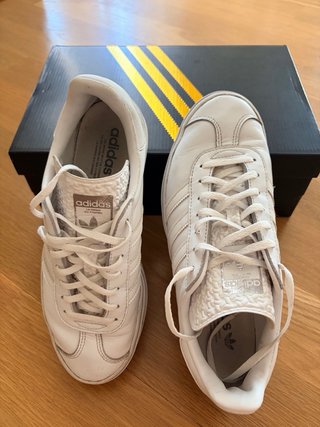 Adidas Gazelle Plataforma Blancas con Caja