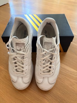 Adidas Gazelle Plataforma Blancas con Caja