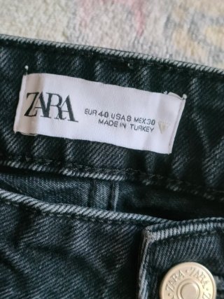 Pantalón Zara Mujer Negro Roto