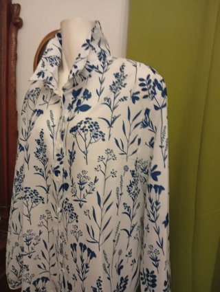 Camicia donna manica lunga fantasia floreale