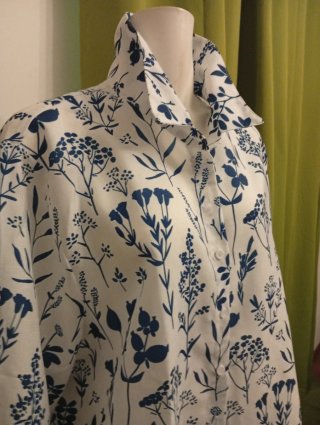 Camicia donna manica lunga fantasia floreale
