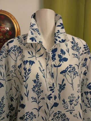 Camicia donna manica lunga fantasia floreale