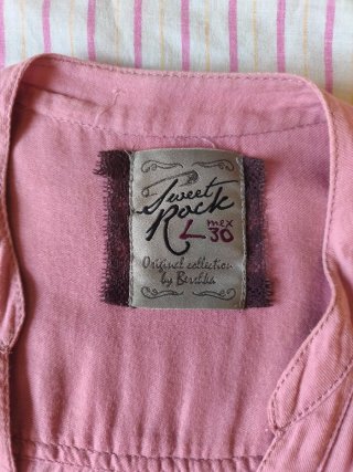 Camisa Bershka rosa 3/4 Talla S