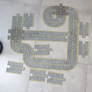 Puzzle Carreteras para circuitos de Fieltro