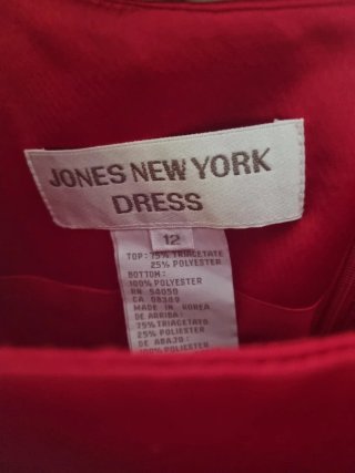 Vestido fiesta Jones New York rojo