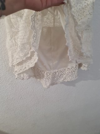 Falda de encaje blanco talla única