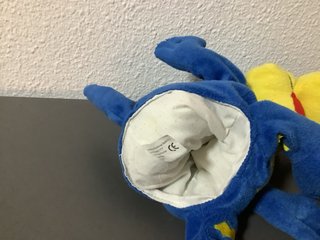 Peluche Guiñol Danonino Azul y Amarillo