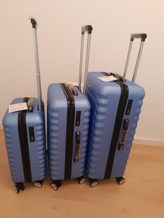 Juego 3 maletas azules