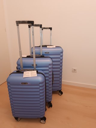 Juego 3 maletas azules
