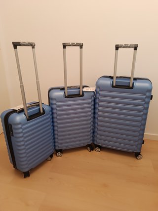 Juego 3 maletas azules