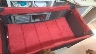 Cuna d viaje plegable con colchón bolsa doblefondo