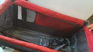 Cuna d viaje plegable con colchón bolsa doblefondo