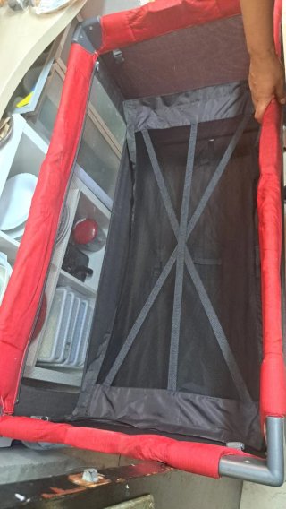 Cuna d viaje plegable con colchón bolsa doblefondo