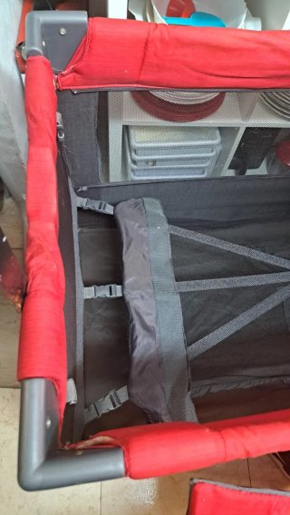 Cuna d viaje plegable con colchón bolsa doblefondo