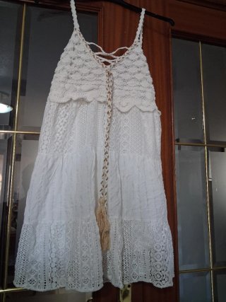 Vestido Ibicenco Blanco Talla Única