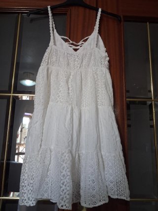 Vestido Ibicenco Blanco Talla Única