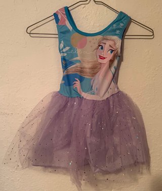 Vestido Frozen Elsa Niña Tutú Morado