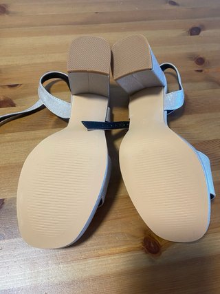 Zapato plataforma tacón n 37, color doradochocolat