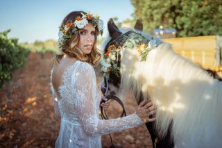 Vestido de Novia Nuevo de encaje, estilo vintage