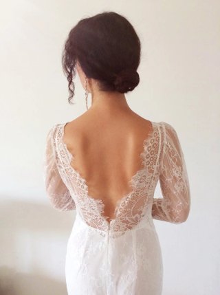 Vestido de Novia Nuevo de encaje, estilo vintage